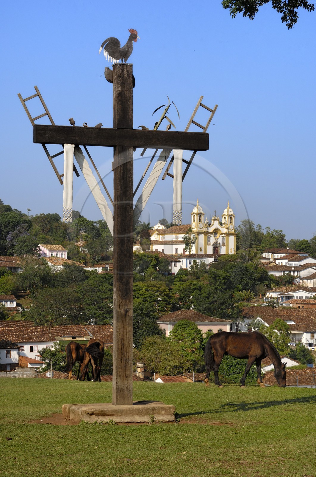 Brésil, Etat du Minas Gerais, Tirandentes, Matriz de Santo Antonio, église Saint-Antoine (Route de l'or, Estrada Real)