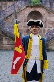 France, Vosges (88), Senones, capitale de l’ex-Principauté de Salm-Salm rattachée à la France en 1793, la relève de la Garde