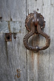 France, Marne, village of Saint-Amand-sur-Fion, door knocker