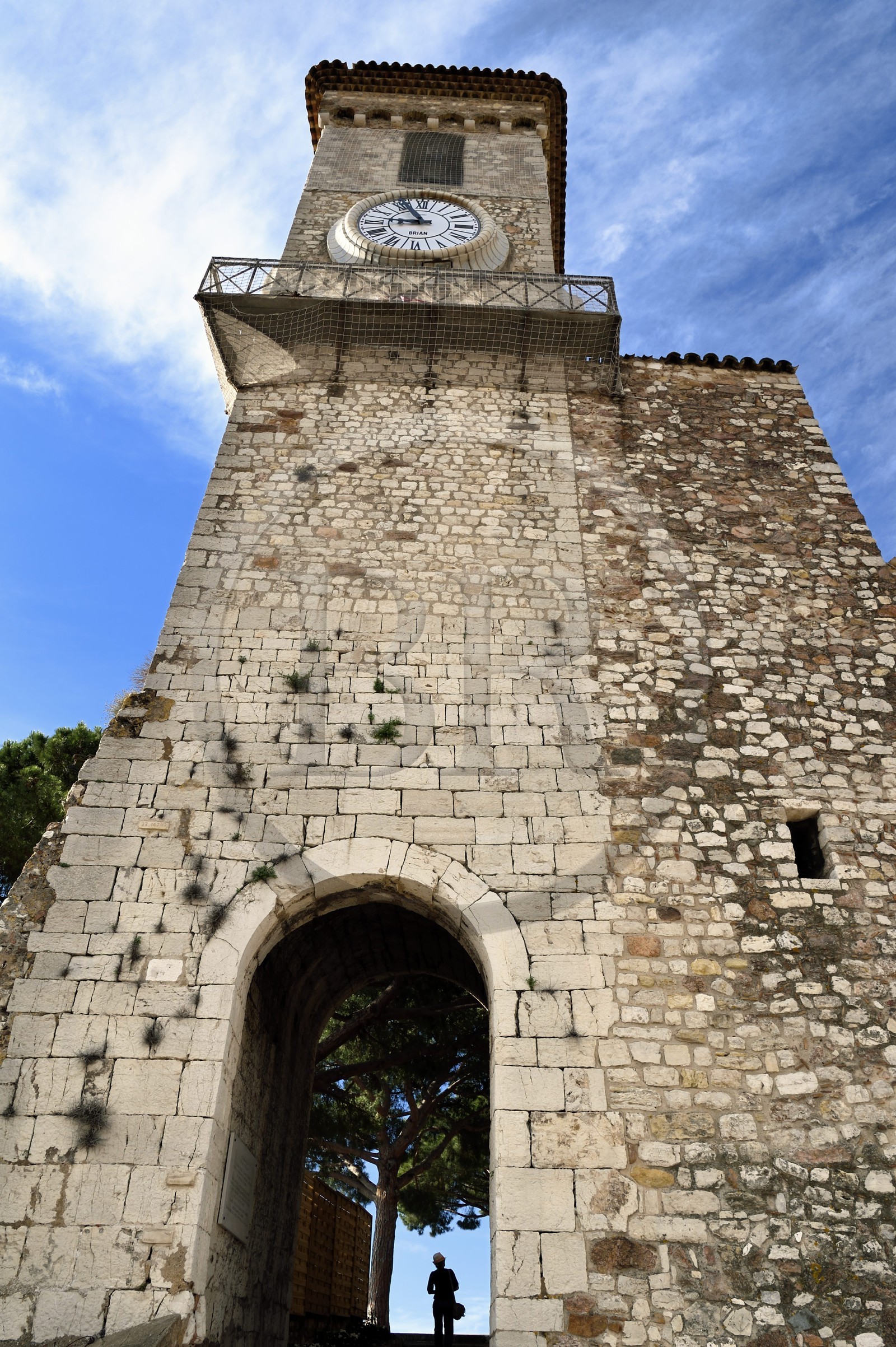 France, Alpes-Maritimes, Cannes, the old town in Le Suquet district, the steeple of the Notre-Dame-de-l'Esperance church