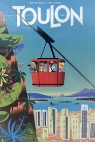 France, Var, Toulon, the cable car of Mont Faron