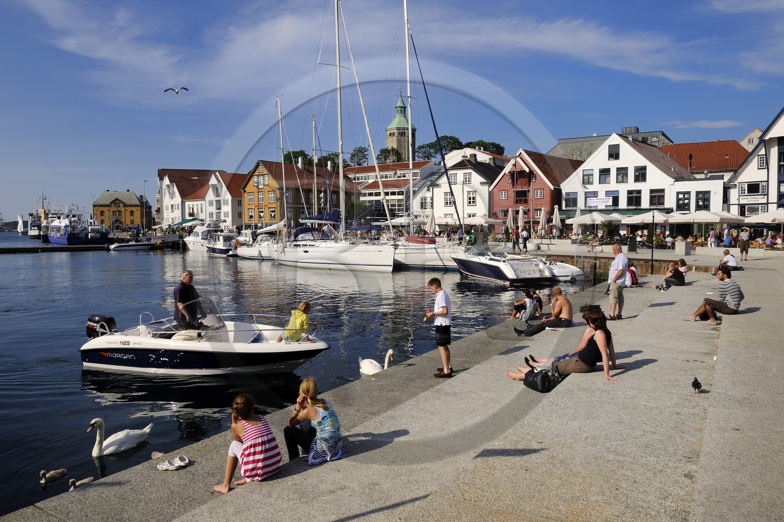 Norvège, Rogaland, Stavanger, le vieux port (Vagen)