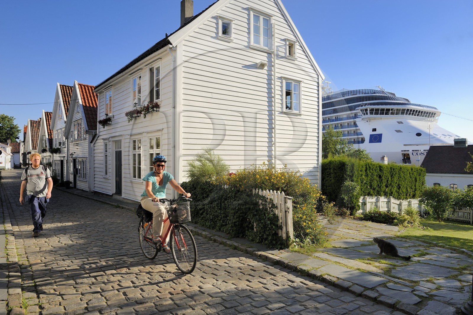 Norvège, Rogaland, Stavanger, maison en bois de la vieille ville