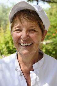 France, Vaucluse, Parc Naturel Regional du Luberon (Natural Regional Park of Luberon), Cadenet (Lourmarin), Auberge La Feniere 1 star Michelin, the chef Reine Sammut