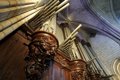 France, Paris, Ile de la Cite, the Notre Dame Cathedral, the organ