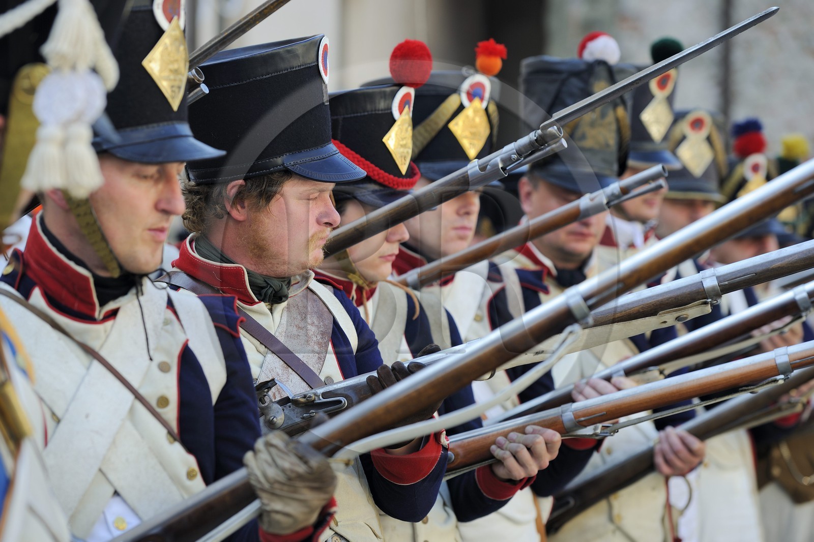 Italy, Liguria, Sarzana, Napoleon Festival, french soldiers of the Grande Armée