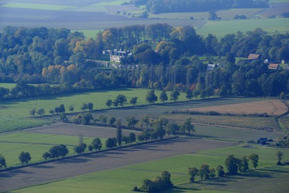 France, Seine-Maritime (76), Saint-Maurice-d'Etelan, le château d'Etelan (vue aérienne)