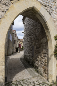 France, Aveyron, Causses and the Cévennes, cultural landscape of Mediterranean agro-pastoralism, listed as World Heritage by UNESCO, La Cavalerie, le Pourtalou gate