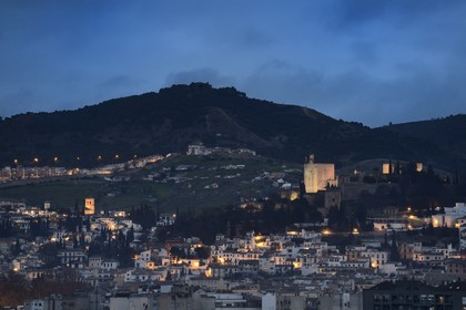 Spain, Andalusia, Granada, the Alhambra, listed as World Heritage by UNESCO, the Alcazaba