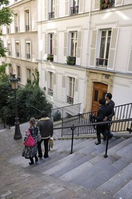 France, Paris (75), escaliers de la Butte Montmartre