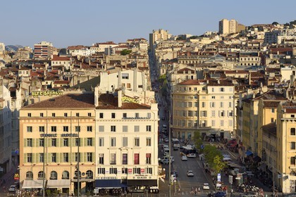 France, Bouches du Rhone, Marseille, rue Breteuil leading to the Vieux Port