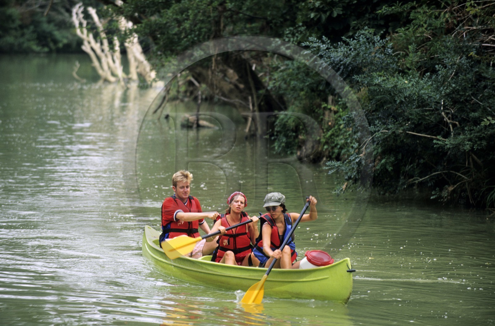 France, Gers (32), canoë sur la rivière Baïse à Beaucaire