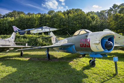 France, Cote d'Or, Climats terroirs of Burgundy listed as World Heritage by UNESCO, Côte de Beaune, Savigny-les-Beaune, the castle with museums and collections of fighter planes, Abarth racing cars, motorcycles, straddle tractors, models, fire trucks