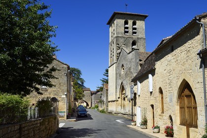 France, Dordogne, Perigord Pourpre, the Bastide of Molieres, Notre-Dame-de-la-Nativité church
