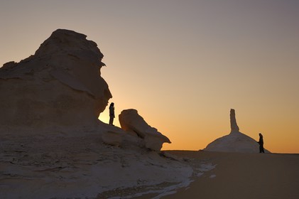 Egypte, désert libyque, le Désert Blanc au nord de Farafra