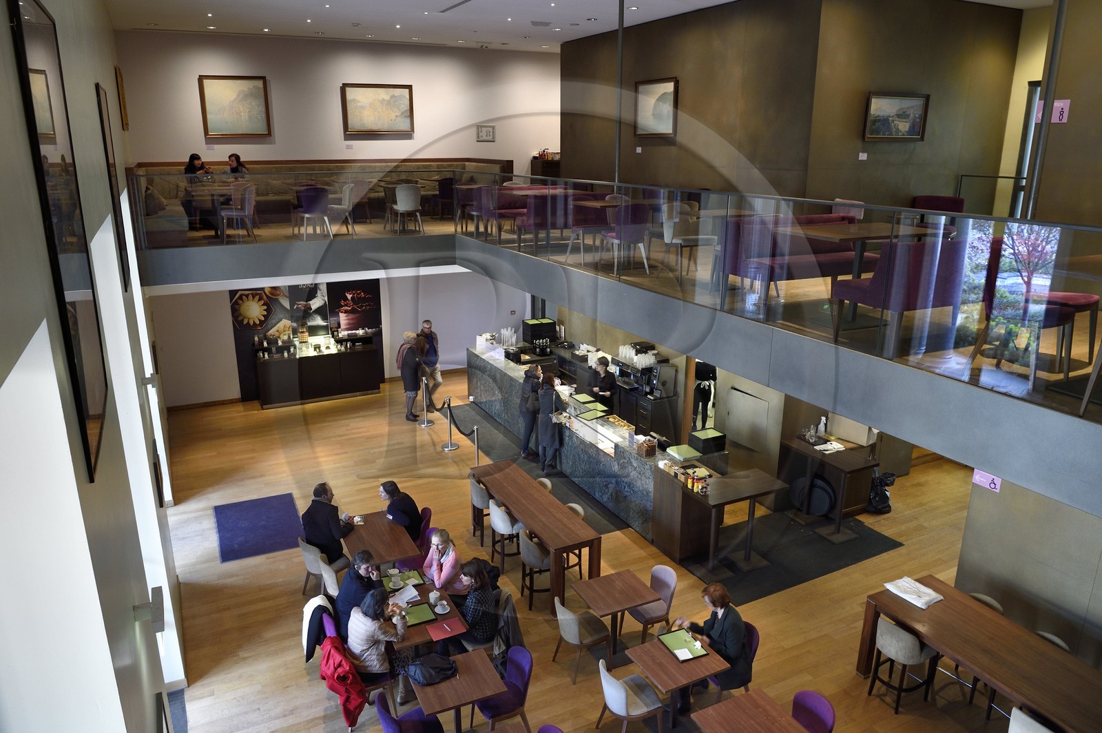 France, Paris (75), Le Petit Palais, construit à l'occasion de l'Exposition universelle de 1900 par l'architecte Charles Girault, le Café