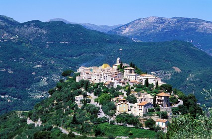 France, Alpes Maritimes, perched village of Roquette sur Var