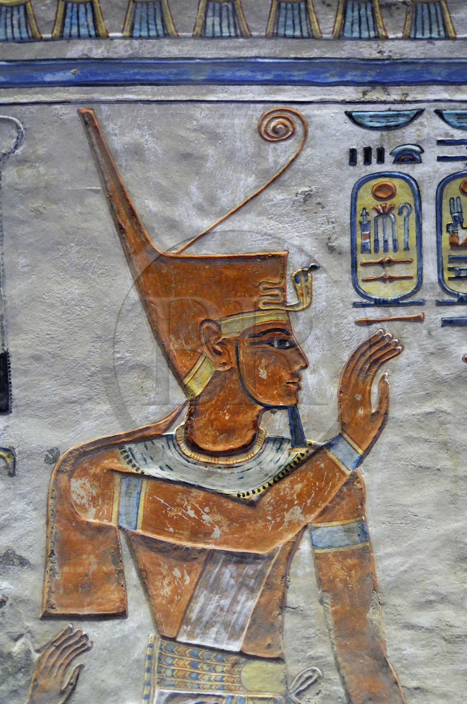 Egypte, Haute Egypte, vallée du Nil, environs de Louxor, nécropole thébaine classée Patrimoine Mondial de l'UNESCO, Thèbes Ouest, vallée des Reines (Wadi el-Malikat), la tombe d'Amon Her-Khopeschef