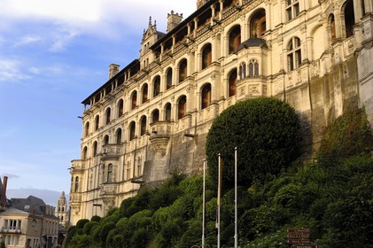 France, Loir-et-Cher (41), vallée de la Loire classée au Patrimoine Mondial de l'UNESCO, château de Blois, façade de l'aile François 1er