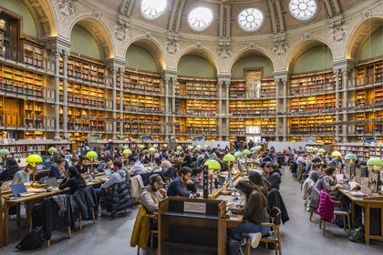 France, Paris (75), Bibliothèque Nationale de France (National Library of France), Richelieu site, the Oval Room both a reading room and a place for visitors