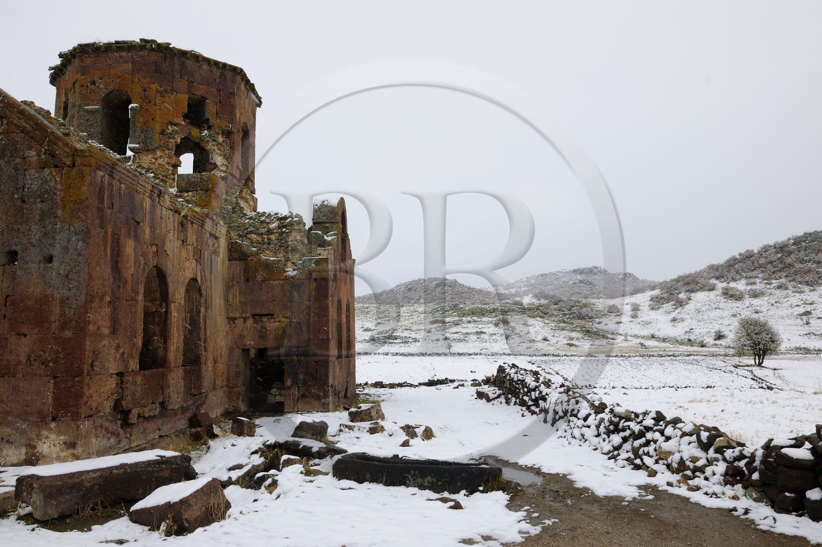 Turquie, Anatolie Centrale, province de Aksaray, Cappadoce classée Patrimoine Mondial de l'UNESCO, Güzelyurt, église Rousse ou Rouge (Kizil Kilise) du 7è siècle