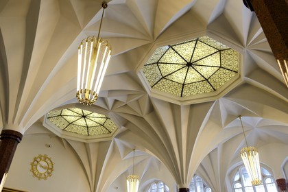 Germany, Baden-Wurttemberg, Freiburg im Breisgau, inside the Savings Bank at the rear of the Haus Zum Walfisch (House of the Whale) facade