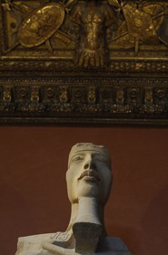 France, Paris (75), musée du Louvre, département des Antiquités égyptiennes, le roi Aménophis IV-Akhénaton