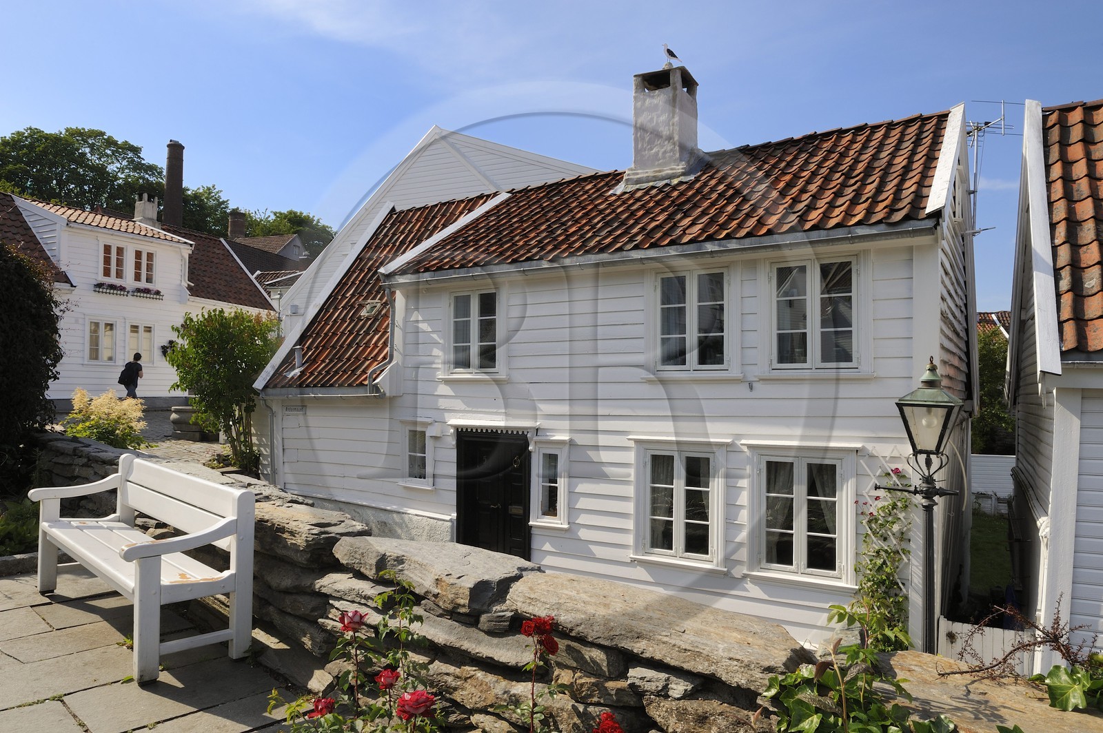 Norvège, Rogaland, Stavanger, maison en bois de la vieille ville