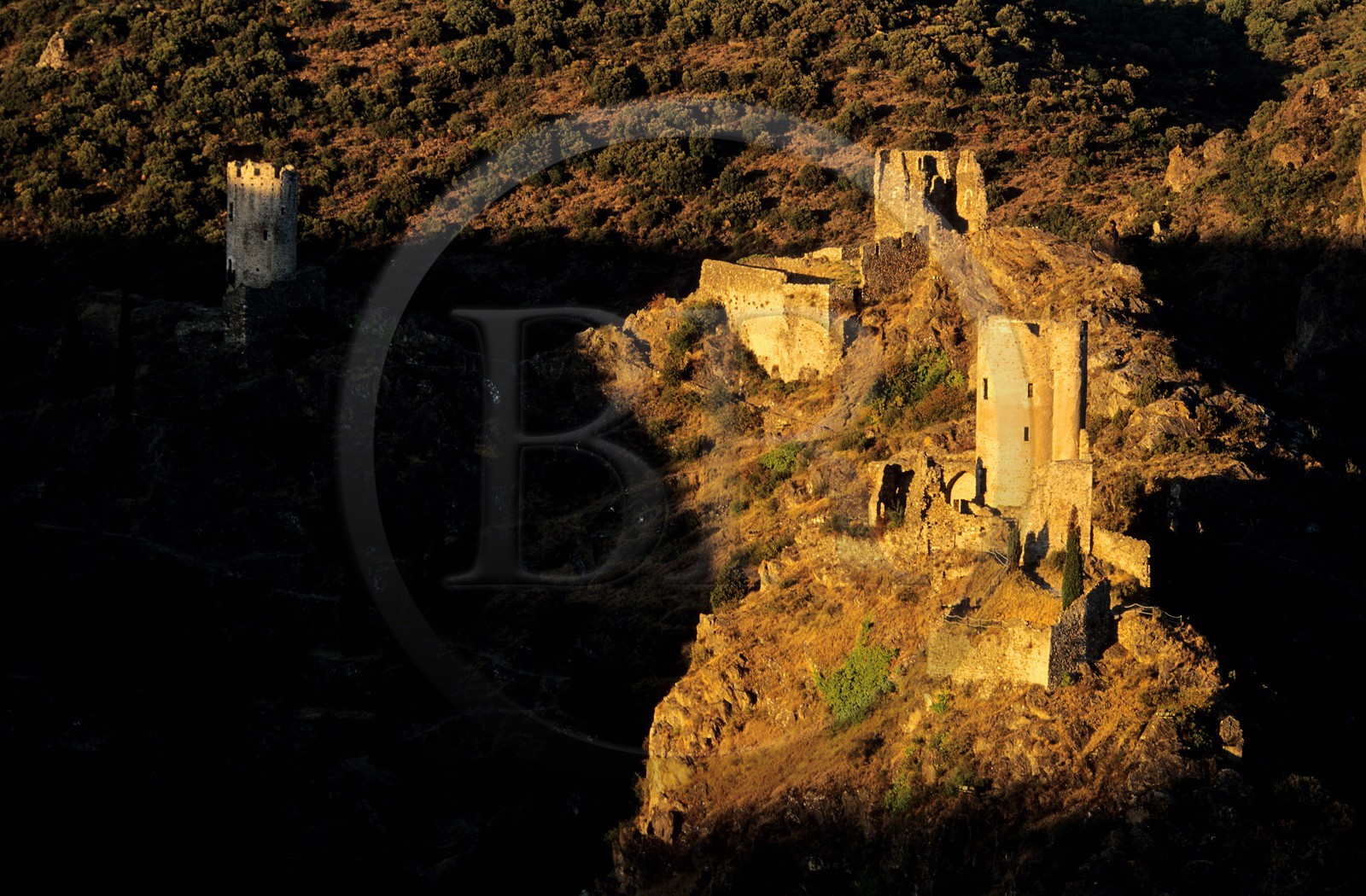 France, Aude (11), ruines du château de Lastours