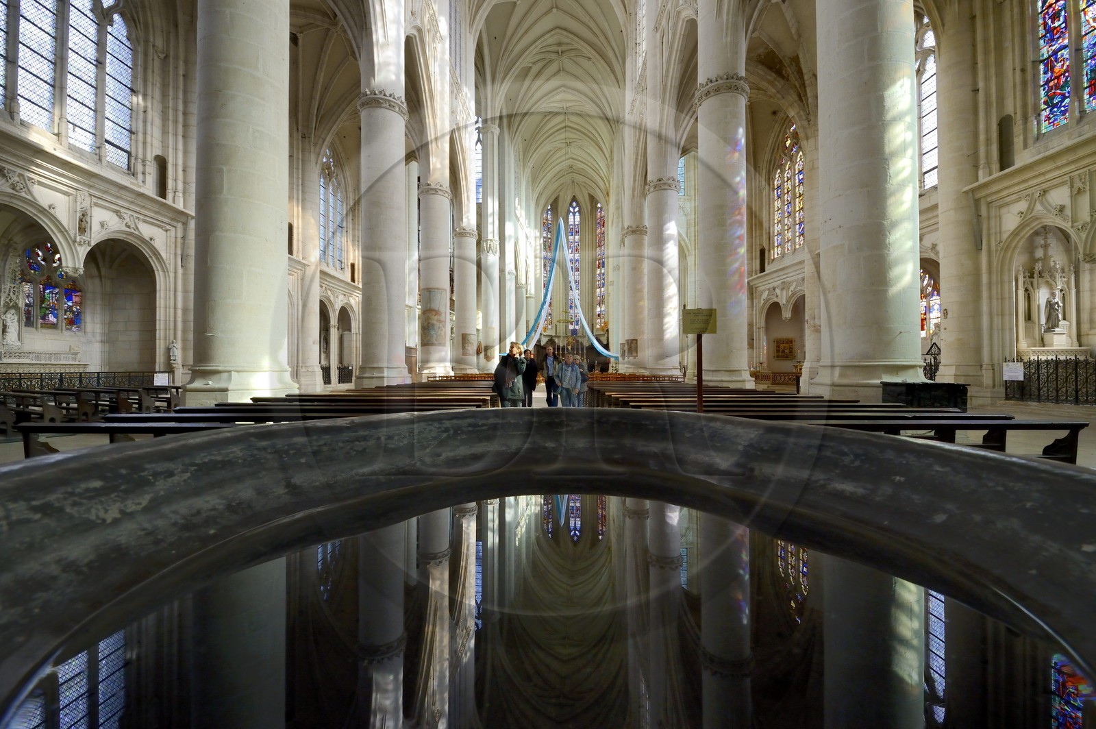 France, Meurthe-et-Moselle (54), la basilique Saint-Nicolas-de-Port, la nef courbe