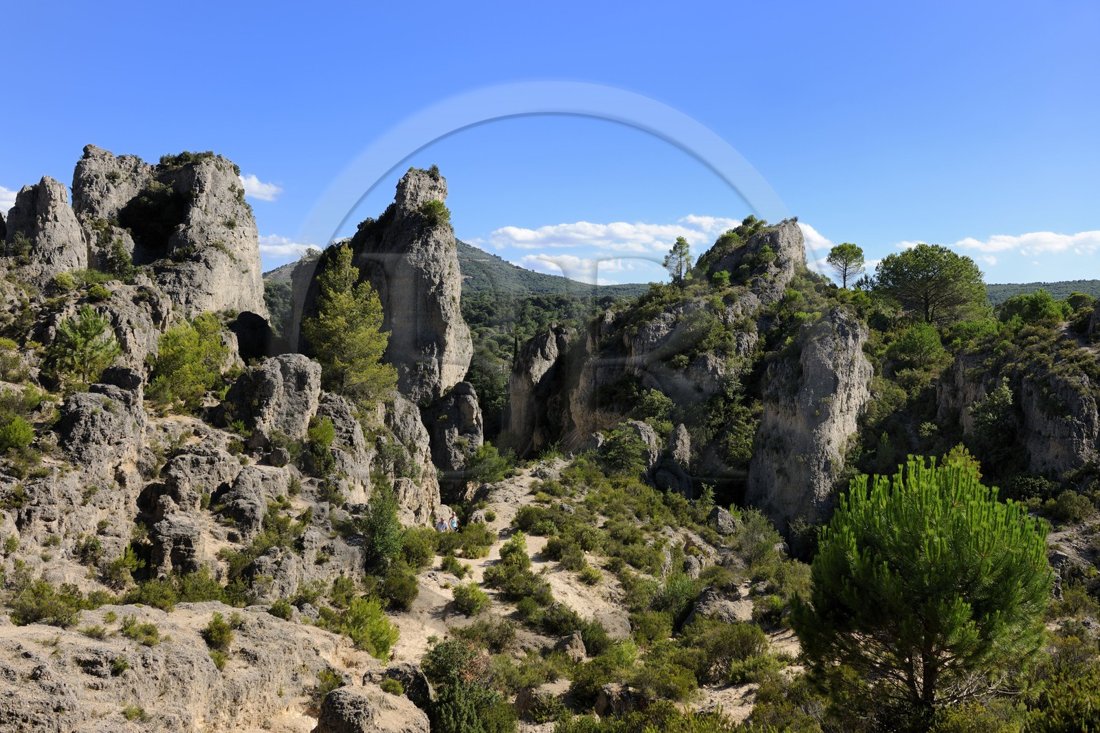 France, Hérault (34), Cirque de Mourèze, rochers dolomitiques