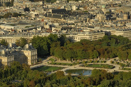 France, Paris (75), le Jardin du Luxembourg et la Sorbonne