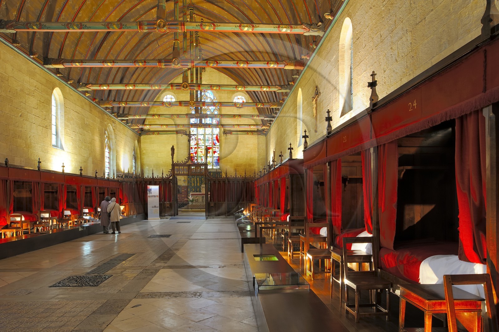 France, Côte-d'Or (21), l'Hôtel-Dieu des Hospices de Beaune, Grand' salle appelée aussi salle des pauvres