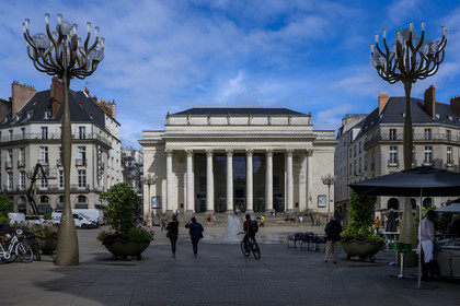 France, Loire-Atlantique (44), Nantes, quartier de Graslin, le théâtre Graslin et opéra sur la place Graslin