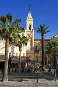 France, Var, Sanary-sur-Mer, St. Nazaire Church on the port