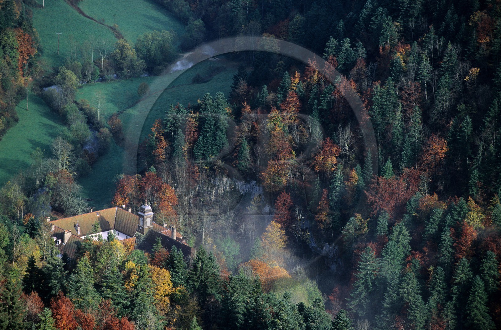 France, Doubs, Consolation cirque and Notre Dame de Consolation
