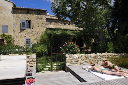 France, Gard, region of the Pays d'Uzege, luxury Bed and Breakfasts the Clos du Lethe in the hamlet St. Mediers in the village of Montaren and St. Mediers
