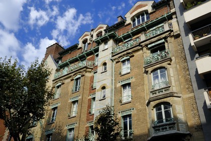 France, Paris (75), le Castel-Beranger, immeuble du 14 rue La Fontaine de style Art Nouveau  par Hector Guimard