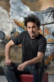 France, Val-de-Marne (94), Yvry-sur-Seine, Atelier de Fred Kleinberg, travail pour l'exposition Odyssée