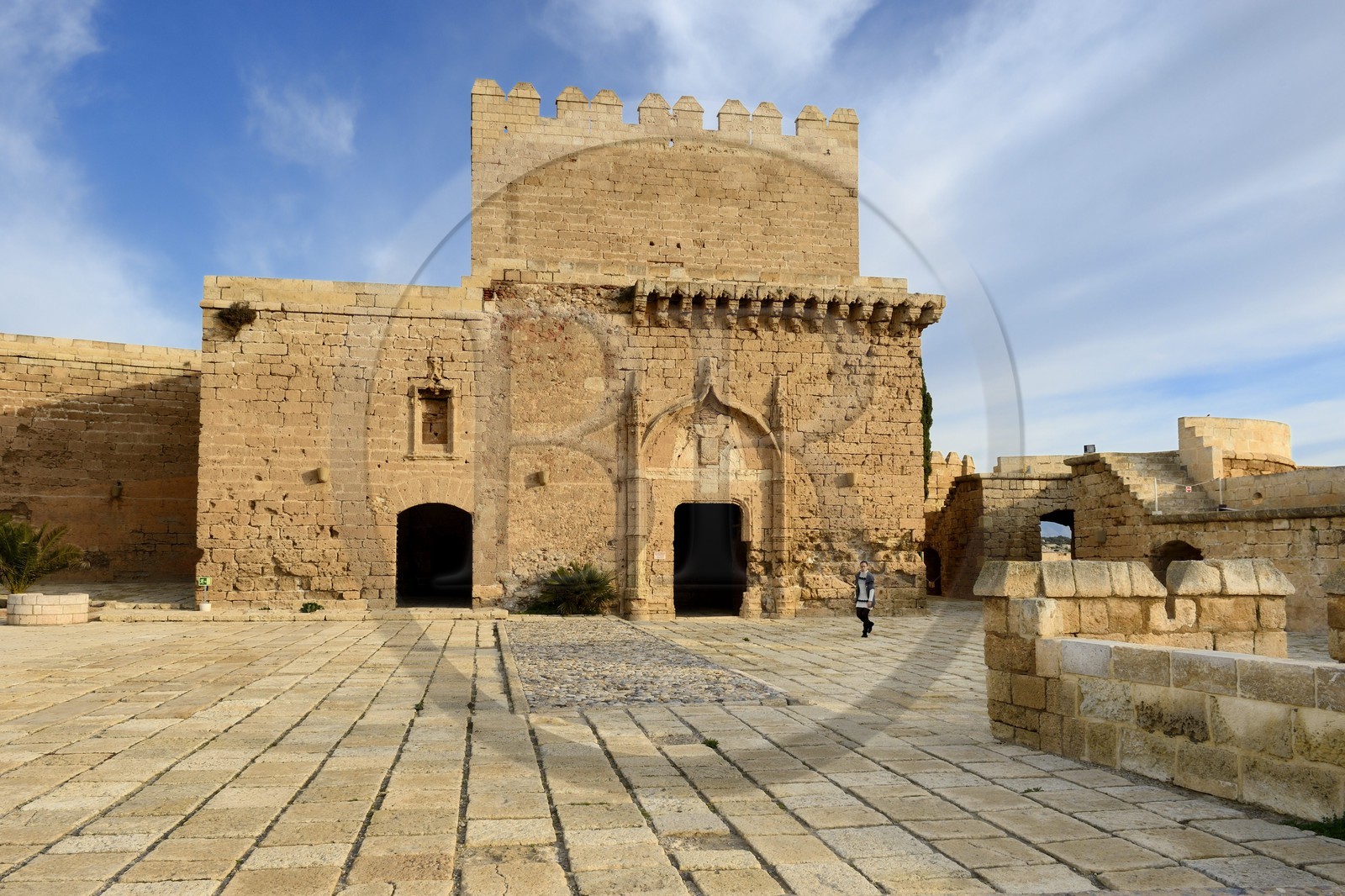 Espagne, Andalousie, Almeria, forteresse la Alcazaba, Torre del Homenaje