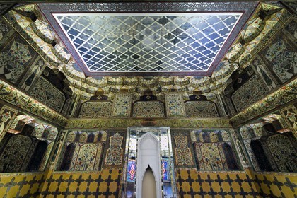 Azerbaïdjan, Sheki (Shaki), Palais des Khans de Shaki construit en 1797 par Muhammed Hasan Khan, Salle de consultation