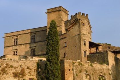 France, Vaucluse, Parc Naturel Regional du Luberon (Natural Regional Park of Luberon), Lourmarin, labelled Les Plus Beaux Villages de France (The Most Beautiful Villages of France), the castle of the 15th and 16th centuries Renaissance