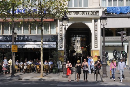 France, Paris (75), Passage Jouffroy sur le boulevard Montmartre