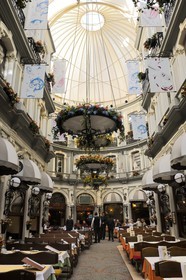 Turkey, Istanbul, Beyoglu, Taksim District, Istiklal Caddesi Street, Cicek Pasaji (the Flowers Passage)