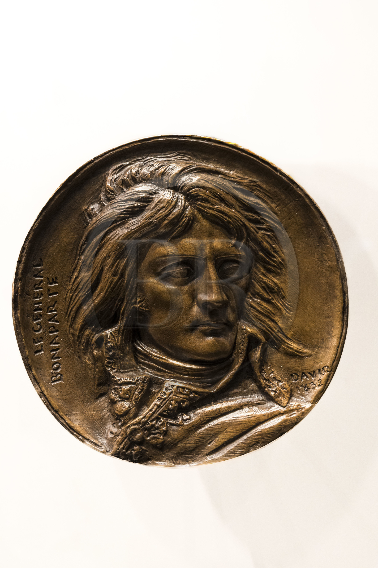 France, Paris (75), Bibliothèque Nationale de France, site Richelieu, médaillon de Bonaparte, bronze de 1838 par David d'Angers