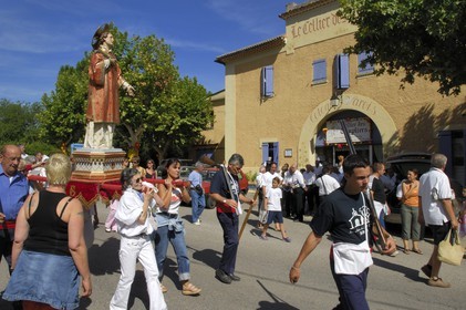France, Var (83), la Provence Verte, Bras, la Bravade, procession de Saint-Etienne
