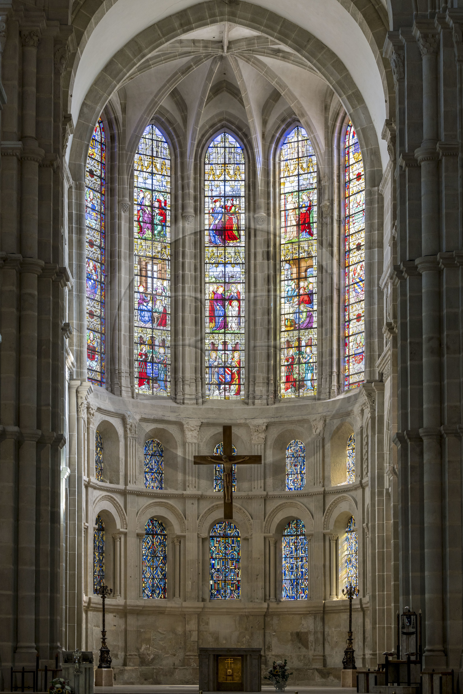 France, Saône-et-Loire (71), Autun, la cathédrale Saint-Lazare, le choeur