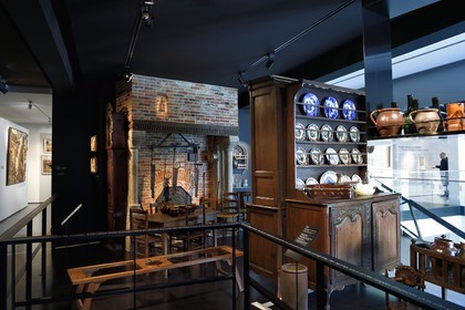 France, Seine-Maritime (76), Pays de Caux, Côte d'Albâtre, Les Pêcheries - Musée de Fécamp, reconstitution d'intérieurs de maisons et fermes cauchoises