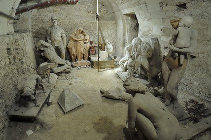 France, Loir et Cher, Loire Valley listed as World Heritage by UNESCO, Chateau de Blois, Subject of Fine Arts in the medieval basement