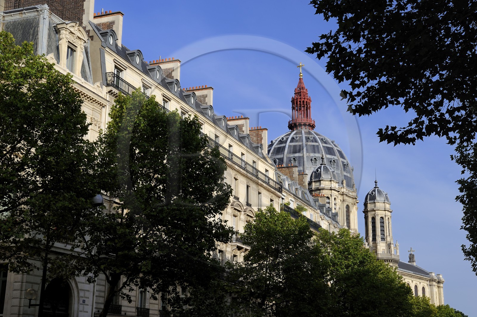 France, Paris (75), l'église Saint Augustin vue du boulevard Malesherbes